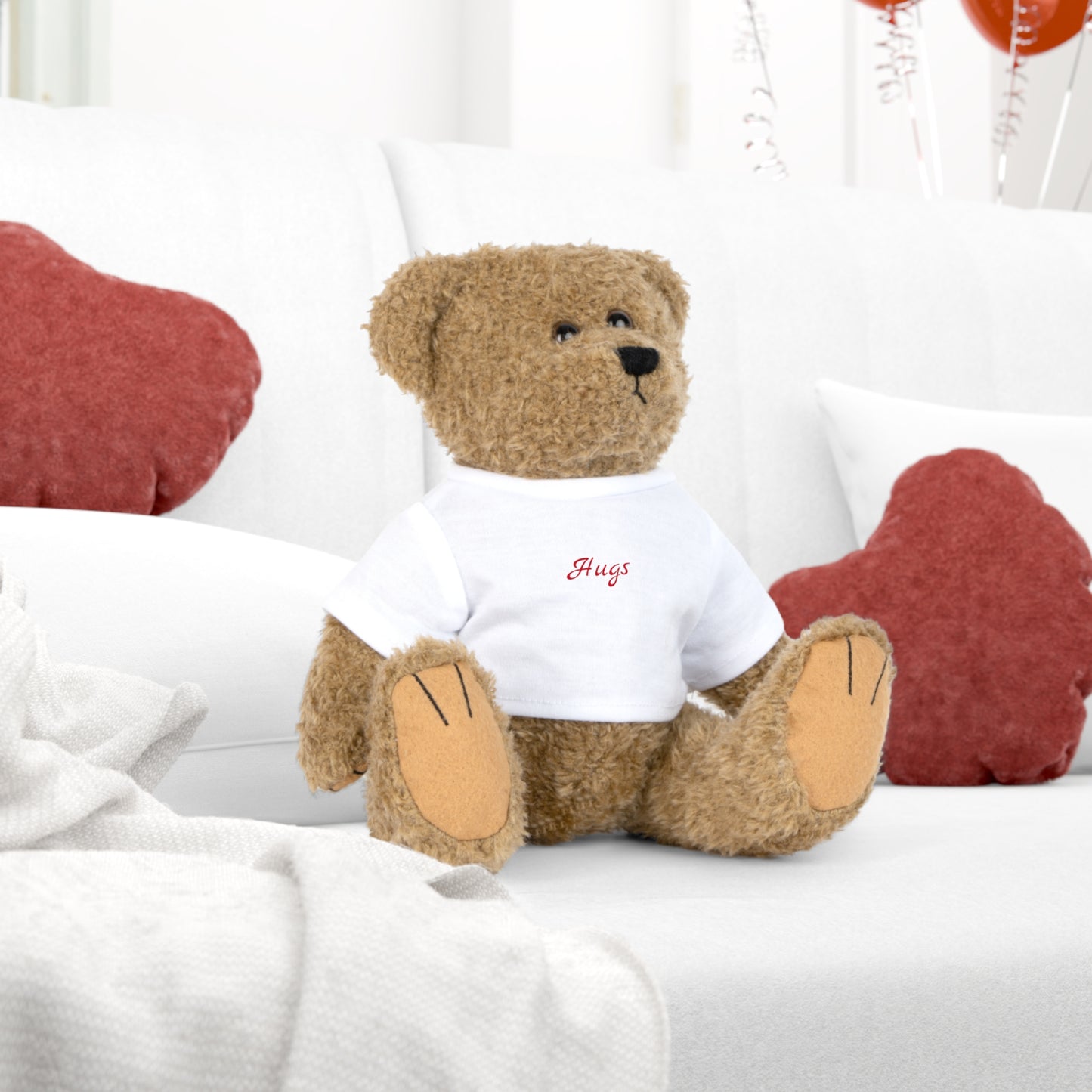 Huggable Plush Toy, Adorable Gift for Kids, Perfect for Birthdays, Baby Showers, and Just Because, Cuddly Companion, Soft Toy with T-Shirt