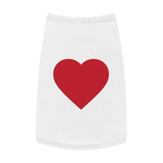 Heartfelt Pet Tank Top | Dog Summer Apparel, Cute Pet Clothing, Valentine's Day Gift for Pets, Stylish Pet Wear, Adorable Dog Outfit